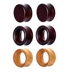 3 Pairs Wooden Ear Plugs Expander Ear Flesh Tunnel Plugs Tunnels