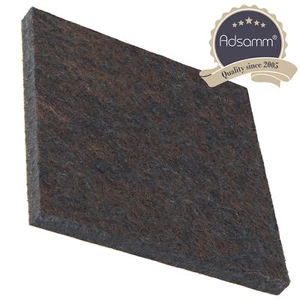 100 x Filzgleiter | 70x70 mm | Braun | quadratisch | 5.5 mm starke selbstkleb... - Bild 1 von 2