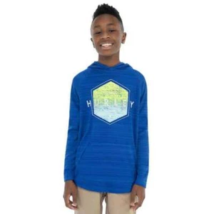 Hurley Youth Hooded Long Sleeve Tee Blue YXL - Picture 1 of 3
