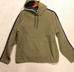 Old Navy 94 Mens Drawstring Athletic Pullover Hoodie Sz.Large/Green-Blue Stripe - Foto 1 di 9