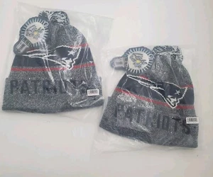 2- New England Patriots Light Em Up LED Beanie Cappello Adulto Fan Gioco Notte - Foto 1 di 5