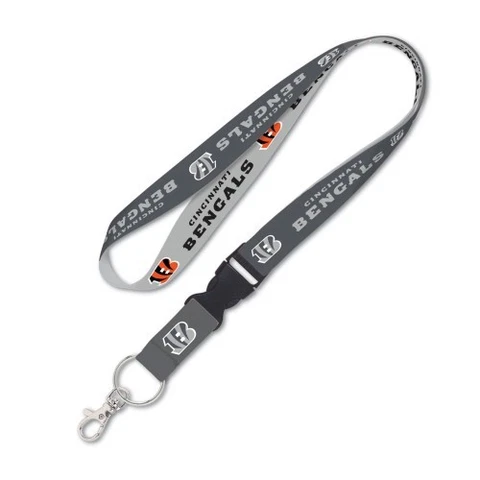 CINCINNATI BENGALS LANYARD KEY CHAIN W/ DETACHABLE BUCKLE 1" WIDTH 22" LONG Cover