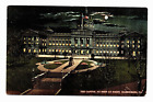 Postcard Harrisburg Pennsylvania Capitol Building at Night Moonlight