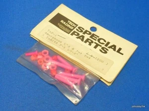 Vintage (Tech Racing TAF-1) Tamiya F-1 Amorphous Screws+Nuts Pink *RARE* - Picture 1 of 2