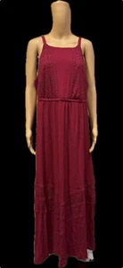 Torrid rot/rotbraun Boho breite Träger Maxikleid Gr. 1 14-16 - Bild 1 von 8