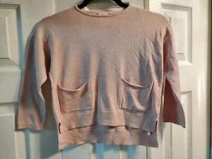 Zara Cute Very Soft Knitted Loose Fit Pink Designer Sweater size 7 - Picture 1 of 5