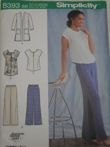 Hose Tunika Strick Cardigan Gr. 20 W-28 W Simplicity 8393 Schnittmuster  - Bild 1 von 2