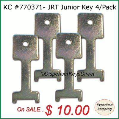 KIMBERLY CLARK, SYSCO, KRUGER Kimberly Clark #770371 JRT Junior Key for Jumbo Toilet Tissue Dispensers (4/pk.)