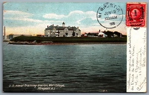 Postcard Newport RI c1905 U.S. Naval Training Station War College Duplex Cancel - Picture 1 of 2