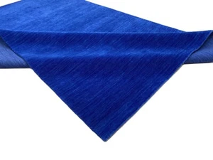Purple Blue Carpet 100% Wool Gabbeh 170x240 CM Hand Woven Plain WR134 - Picture 1 of 6