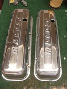 Big Block Chrome Moroso Valve Covers 350 396 427 etc - GOOD Used Condition - Picture 1 of 12