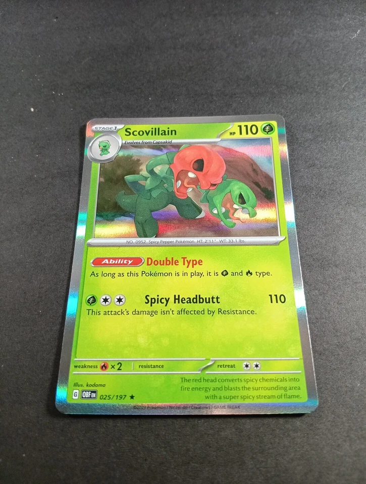 Pokemon Obsidian Flames Scovillian Holo Rare Card 025/197 NM - Image 1 of 1