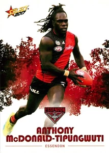 2017 Essendon Bombers AFL Footy Stars Rookie Card - Anthony McDonald-Tipungwuti - Afbeelding 1 van 3