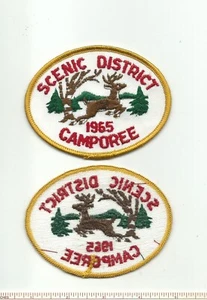 DQ SCOUT BSA 1965 SCENIC DISTRECT CAMPOREE PATCH CERVO CERVO CHE CORRE NELLA FORESTA!!! - Foto 1 di 1