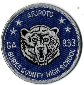 BURKE COUNTY HIGH SCHOOL GA 933 AIR FORCE JUNIOR RESERVE OFFICER MILITARY PATCH - Imagen 1 de 1
