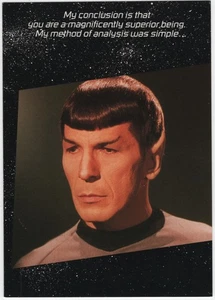Classic Star Trek Mr. Spock Gesichtsbild Grußkarte 1987 #252153 NEU UNBENUTZT - Bild 1 von 1
