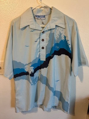 Vintage OP Ocean Pacific Sunwear Graphic Print Shirt Sz-L late 70s early 80s EUC - Image 1 of 4