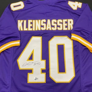 Von Jim Kleinsasser signiertes lila Pro-Style Trikot Minnesota Vikings Beckett - Bild 1 von 2
