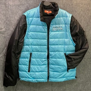 Awearness Kenneth Cole Men's Puffer Jacket Vest Blue Black Large Down - Picture 1 of 15