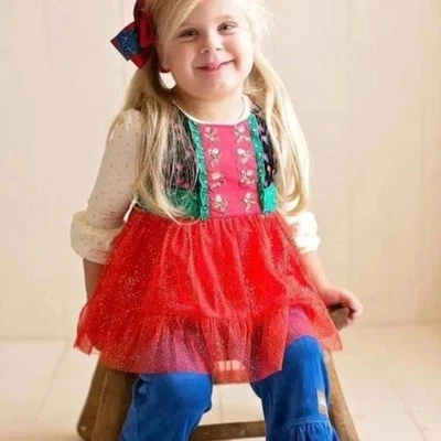 Matilda Jane Sleeveless Shasta Tunic Top in Caroling Away Girls' 6 CHRISTMAS - Image 1 of 4