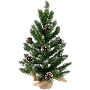 Northlight 24" Frosted Norway Pine Cones Artificial Christmas Tree Burlap Base - Picture 1 of 7