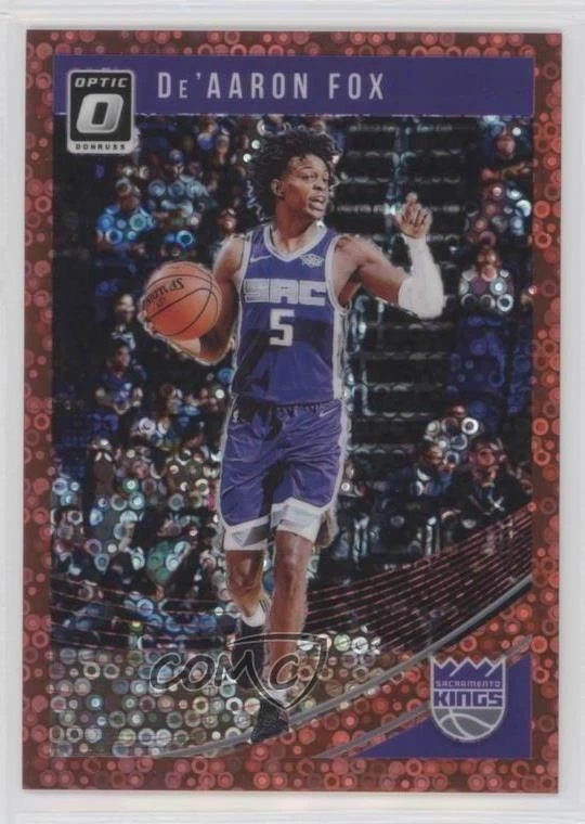 2018-19 Panini Donruss Optic Fast Break Red Prizm /85 De'Aaron Fox #51 - Image 1 of 2