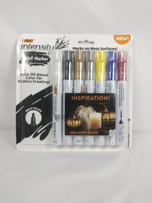 BIC 强度油漆标记,7 种鲜艳的颜色,防水和褪色 — 第 1/2 张图片