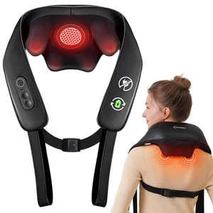 Nacken- und Schultermassagegerät mit Wärme, kabelloses Rücken- und Nackenmassagegerät, Upgrade... - Bild 1 von 8