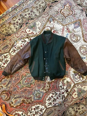Golden Bear Leather and Wool Varsity Jacket Men’s Medium Made In USA - Image 1 of 4