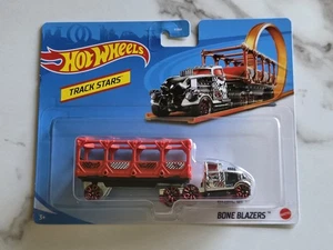 2019 Hot Wheels Chrome BONE BLAZERS HW Track Stars 1:64 Bone Shaker Semi - Picture 1 of 2