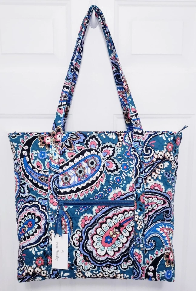 Vera Bradley Vera Tote large size Haymarket Paisley Jewel green