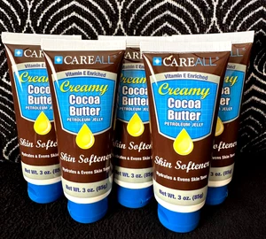 5pk CAREALL CREAMY COCOA BUTTER PETROLEUM JELLY DRY HANDS FEET SKIN SOFTENER LOT - Picture 1 of 10