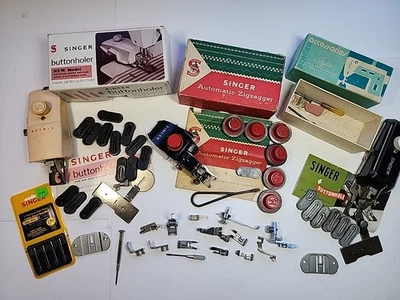 Vintage Singer Simanco Sewing Machine Mixed Accessories & Attachments Lot  - Image 1 of 4