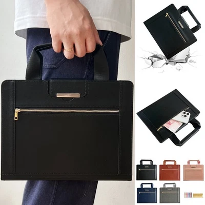 For 10 Inch Universal Tablet Zipper Wallet Folding Stand PU Leather HandBag Case - Image 1 of 4