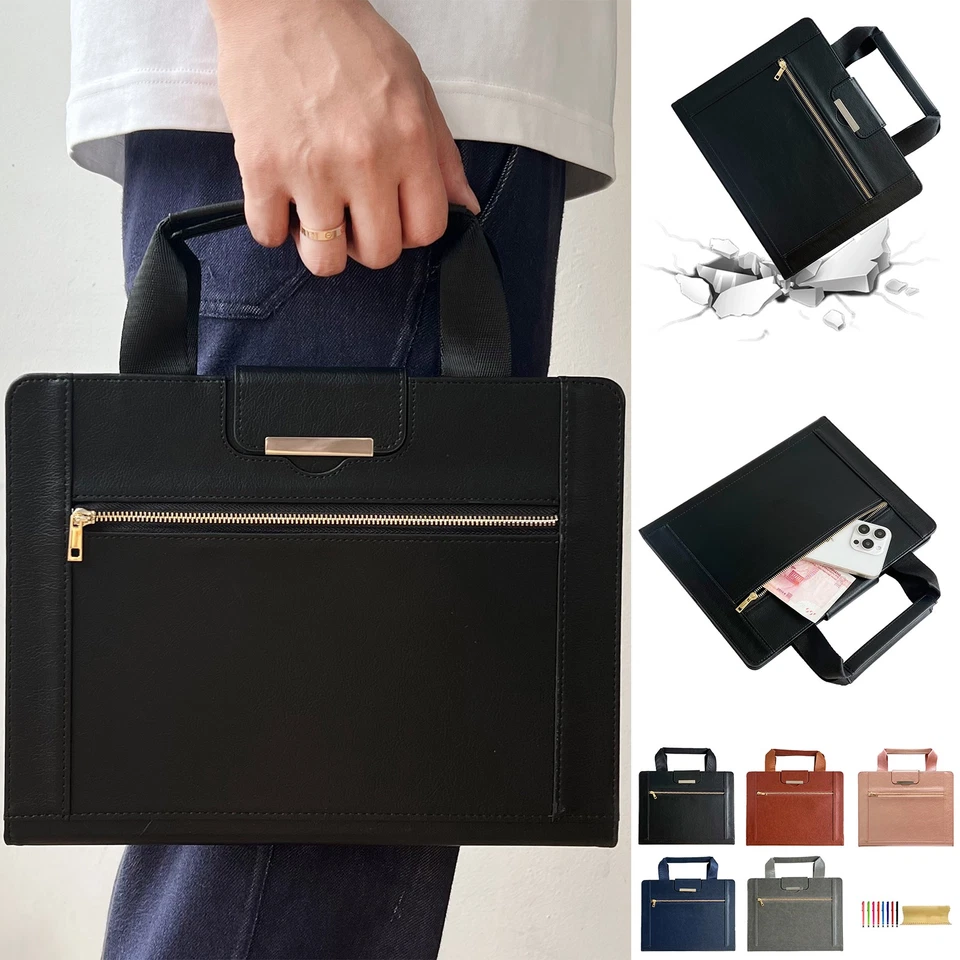 For 10 Inch Universal Tablet Zipper Wallet Folding Stand PU Leather HandBag Case - Image 1 of 4