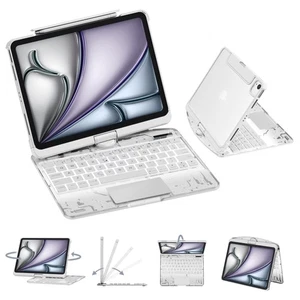 Funda Transperante con Teclado Inalámbrico para iPad Air 11 Pulgadas (M3/M2,2025/2024)... - Imagen 1 de 8