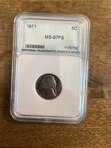 1971 Jefferson Nickel NNC gem BU FS FULL STEPS FS RARE! Inc - Picture 1 of 5