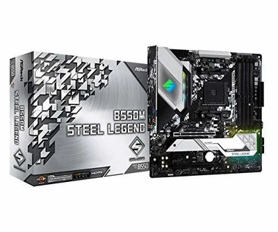ASRock B550M Steel Legend Micro ATX Motherboard AMD Ryzen 5000 DDR4 Socket AM4 - Image 1 of 4