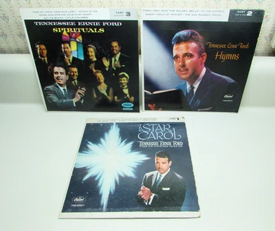 Tennessee Ernie Ford Spirituals Hymns & Christmas 45 Records Lot - Image 1 of 3