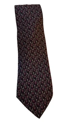 Corbata Stefano Ricci Para Hombre - Rojo/Negro Mini - Paisley Pura Seda Hecha en Italia Foto 1 de 3