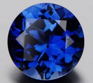 TANZANITA HECHA POR EL HOMBRE 12 MM CORTE REDONDO HERMOSO COLOR AZUL - Imagen 1 de 1