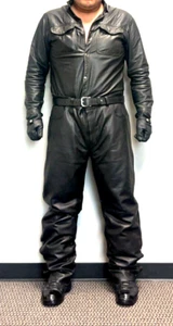 USA Bikers Dream Apparel Black Leather Overpants size 48 - Picture 1 of 10