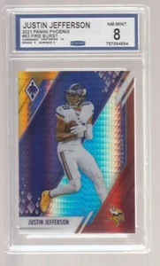 2021 Panini Phoenix Football Fire Burst Justin Jefferson #53 CCG 8 - Bild 1 von 2