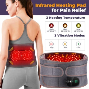 Lumbar Massager, Heated Waist Belt Wrap, Lower Back Massager with Heat Vibration - Picture 1 of 21