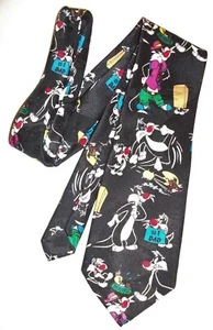 Looney Tunes Mania Men's necktie Vintage 1993 - Sylvester & Tweety Fathers Day - Picture 1 of 9
