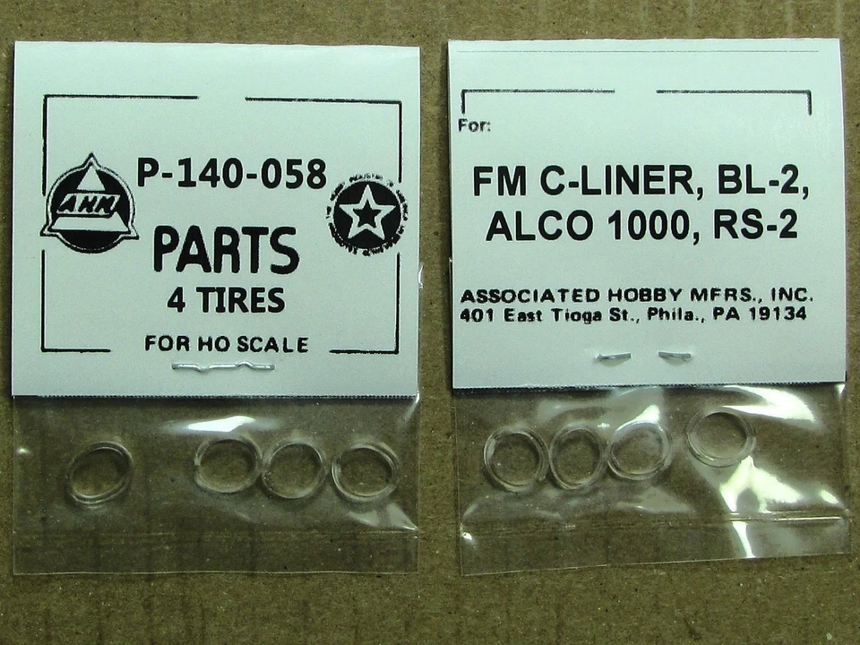 P-140-058 TRACTION TIRE FACTORY ORIGINAL PARTS, AHM & RIVAROSSI HO SCALE TRAINS - Image 1 of 1