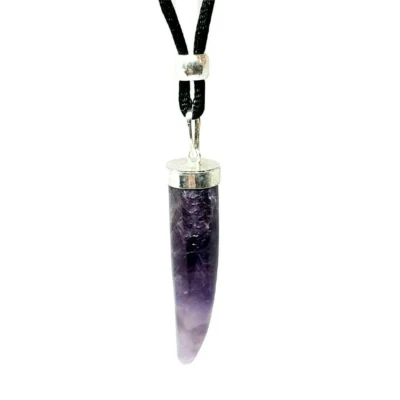Аметист коготь подвеска ожерелье драгоценный камень s925 серебро подлинный кристалл ювелирных изделий - Изображение 1 из 4
