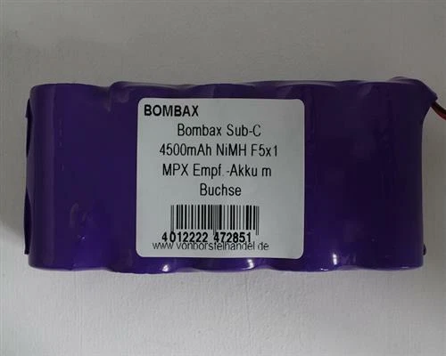 Bombax Akkupack 6,0V/4500mAh SubC 5er Reihe F5x1 MPX Empfänger - Bild 1 von 1