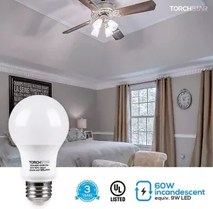 A19 LED Light Bulb, UL Listed 9W (60W Equivalent), E26 Standard Base (6 pack) - Picture 1 of 2