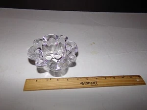 HEAVY GLASS CANDLE HOLDER OR ? - Picture 1 of 2